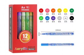 Pack 12 marcadores acrilicos colores surtidos